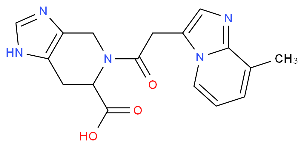 5-[(8-methylimidazo[1,2-a]pyridin-3-yl)acetyl]-4,5,6,7-tetrahydro-1H-imidazo[4,5-c]pyridine-6-carboxylic acid_分子结构_CAS_)