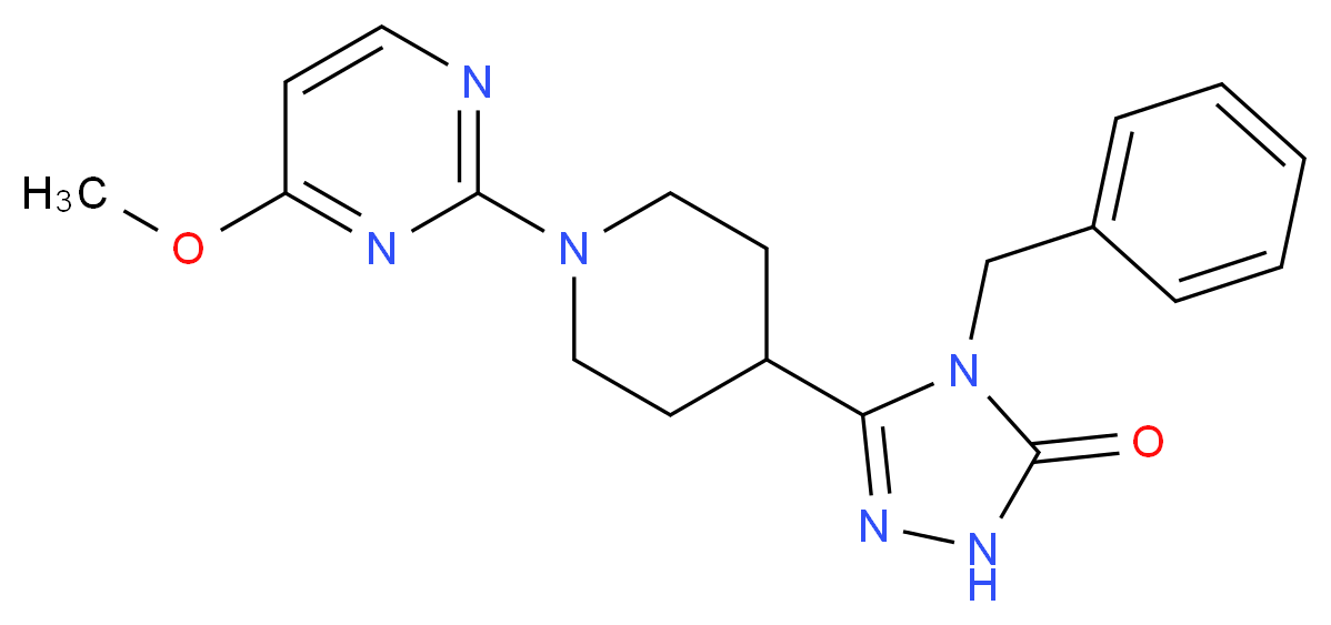 4-benzyl-5-[1-(4-methoxy-2-pyrimidinyl)-4-piperidinyl]-2,4-dihydro-3H-1,2,4-triazol-3-one_分子结构_CAS_)