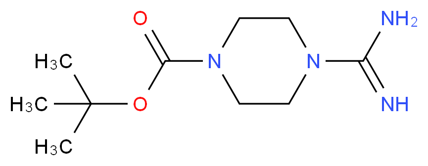 tert-butyl 4-carbamimidoylpiperazine-1-carboxylate_分子结构_CAS_153836-14-7)