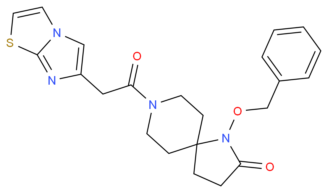 1-(benzyloxy)-8-(imidazo[2,1-b][1,3]thiazol-6-ylacetyl)-1,8-diazaspiro[4.5]decan-2-one_分子结构_CAS_)