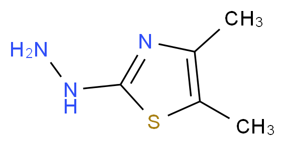 2-hydrazinyl-4,5-dimethyl-1,3-thiazole_分子结构_CAS_124285-37-6