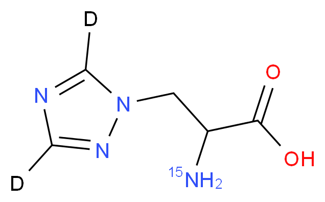 2-amino-3-[(<sup>2</sup>H<sub>2</sub>)-1H-1,2,4-triazol-1-yl]propanoic acid_分子结构_CAS_1219176-41-6