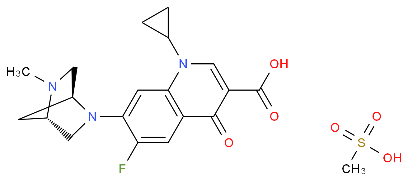 Danofloxacin Mesylate_分子结构_CAS_119478-55-6)