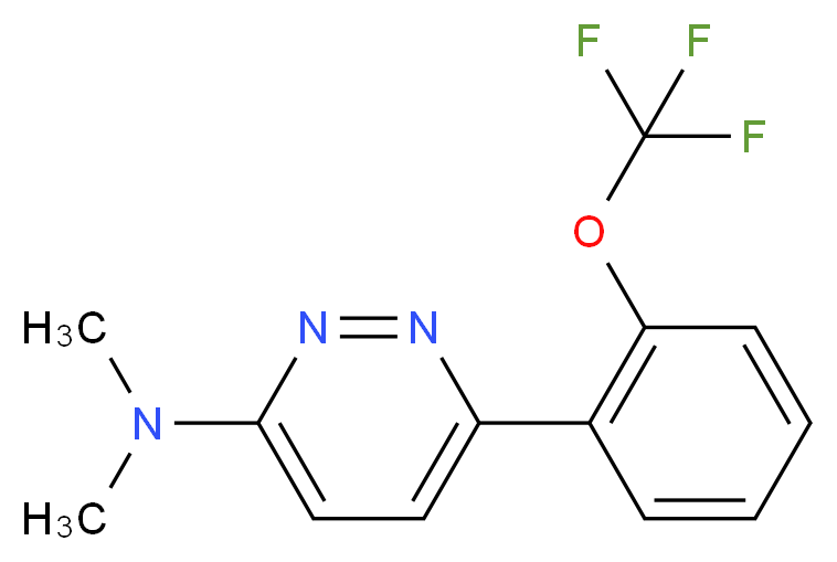 N,N-dimethyl-6-[2-(trifluoromethoxy)phenyl]pyridazin-3-amine_分子结构_CAS_)