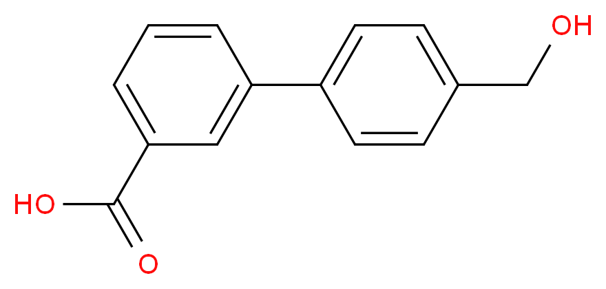 3-[4-(hydroxymethyl)phenyl]benzoic acid_分子结构_CAS_725-05-3