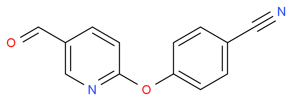 4-[(5-formylpyridin-2-yl)oxy]benzonitrile_分子结构_CAS_328547-41-7