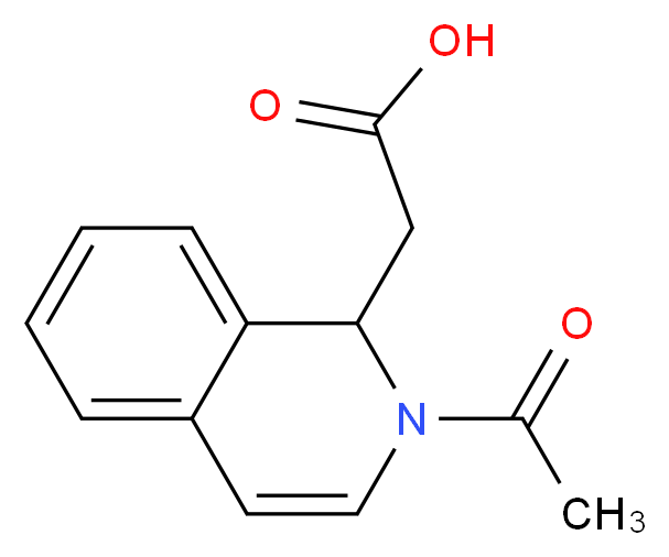 2-(2-acetyl-1,2-dihydroisoquinolin-1-yl)acetic acid_分子结构_CAS_58246-00-7