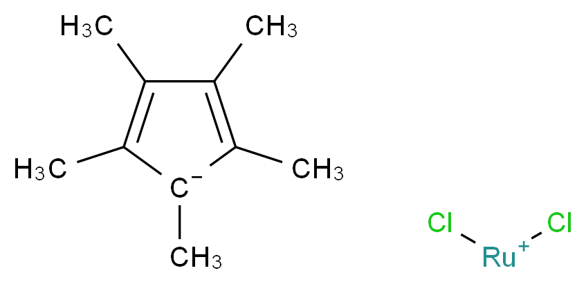 Dichloro(pentamethylcyclopentadienyl)ruthenium(III) polymer_分子结构_CAS_96503-27-4)