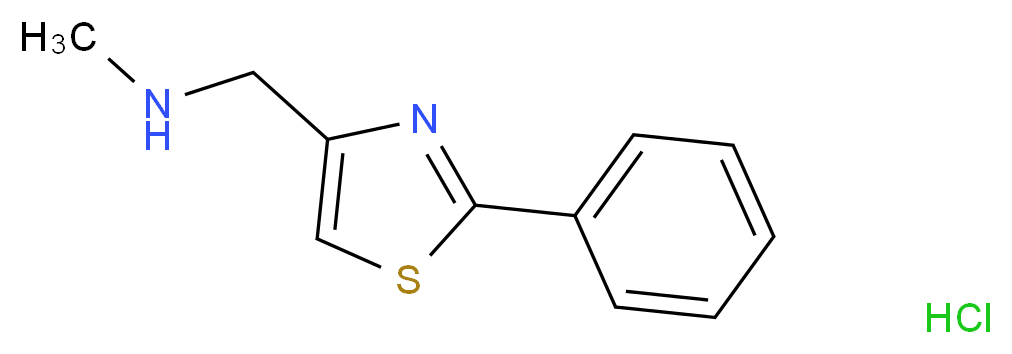 methyl[(2-phenyl-1,3-thiazol-4-yl)methyl]amine hydrochloride_分子结构_CAS_)