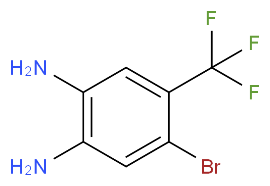 4-bromo-5-(trifluoromethyl)benzene-1,2-diamine_分子结构_CAS_157590-60-8