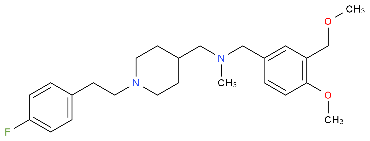 ({1-[2-(4-fluorophenyl)ethyl]-4-piperidinyl}methyl)[4-methoxy-3-(methoxymethyl)benzyl]methylamine_分子结构_CAS_)