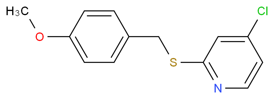 4-chloro-2-{[(4-methoxyphenyl)methyl]sulfanyl}pyridine_分子结构_CAS_1346707-48-9