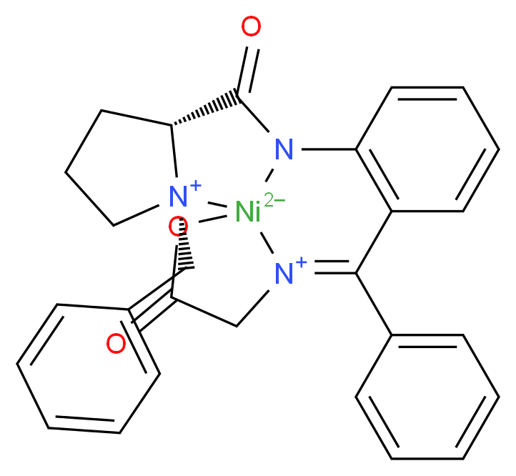 (15R,19R)-19-benzyl-3,14-dioxo-6-phenyl-2-oxa-5$l^{5},13,19-triaza-1-nickelapentacyclo[11.6.0.0^{1,5}.0^{7,12}.0^{15,19}]nonadeca-5,7,9,11-tetraen-19-ium-5-ylium-1,1-diuide_分子结构_CAS_96293-19-5