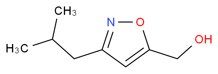 [3-(2-methylpropyl)-1,2-oxazol-5-yl]methanol_分子结构_CAS_71502-42-6