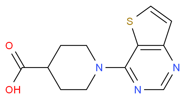 1-thieno[3,2-d]pyrimidin-4-ylpiperidine-4-carboxylic acid_分子结构_CAS_910037-25-1)