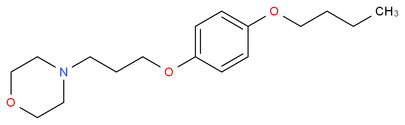 4-[3-(4-butoxyphenoxy)propyl]morpholine_分子结构_CAS_140-65-8