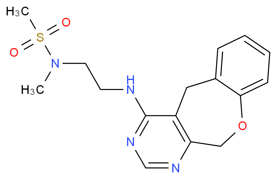 N-[2-(5,11-dihydro[1]benzoxepino[3,4-d]pyrimidin-4-ylamino)ethyl]-N-methylmethanesulfonamide_分子结构_CAS_)