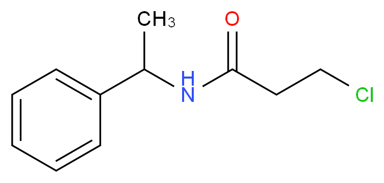 3-chloro-N-(1-phenylethyl)propanamide_分子结构_CAS_80364-90-5