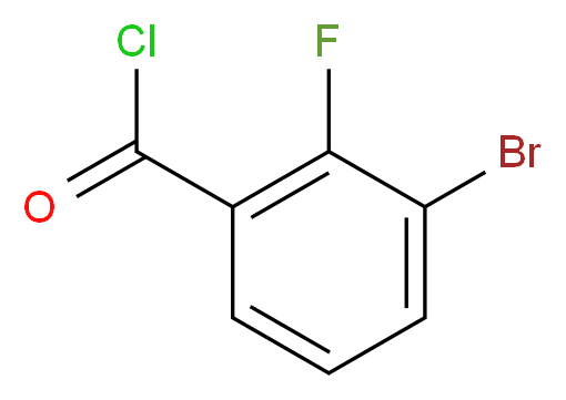 3-bromo-2-fluorobenzoyl chloride_分子结构_CAS_374554-41-3