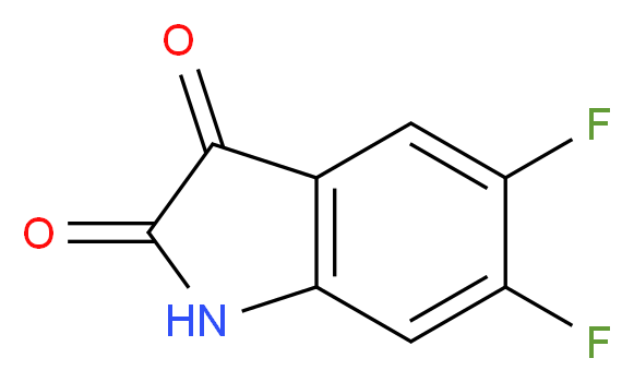 5,6-difluoro-2,3-dihydro-1H-indole-2,3-dione_分子结构_CAS_774-47-0