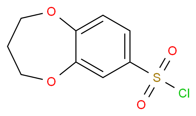 3,4-Dihydro-2H-benzo[b][1,4]dioxepine-7-sulfonyl chloride_分子结构_CAS_)