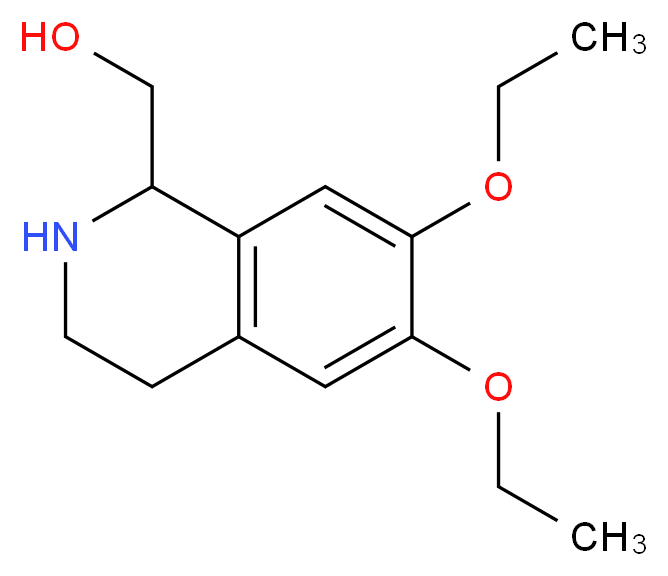 (6,7-DIETHOXY-1,2,3,4-TETRAHYDRO-ISOQUINOLIN-1-YL)-METHANOL_分子结构_CAS_955287-46-4)