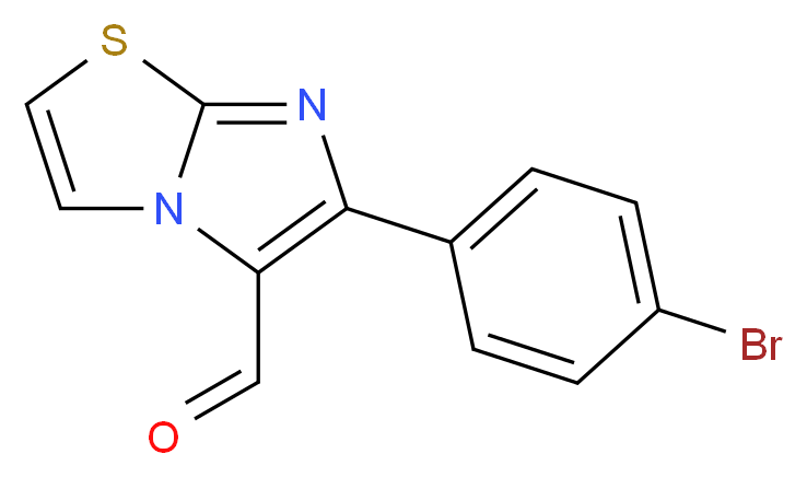 6-(4-Bromophenyl)imidazo[2,1-b][1,3]thiazole-5-carbaldehyde_分子结构_CAS_451485-66-8)