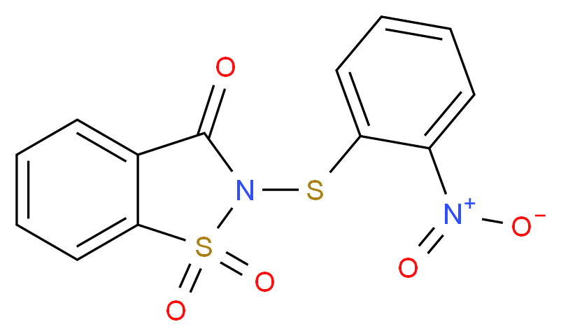 2-[(2-nitrophenyl)sulfanyl]-2,3-dihydro-1λ<sup>6</sup>,2-benzothiazole-1,1,3-trione_分子结构_CAS_16239-03-5