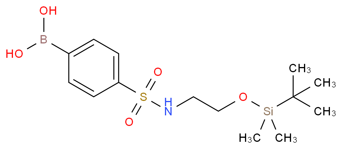 [4-({2-[(tert-butyldimethylsilyl)oxy]ethyl}sulfamoyl)phenyl]boronic acid_分子结构_CAS_913835-53-7