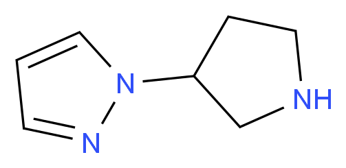 1-(pyrrolidin-3-yl)-1H-pyrazole_分子结构_CAS_1196156-80-5