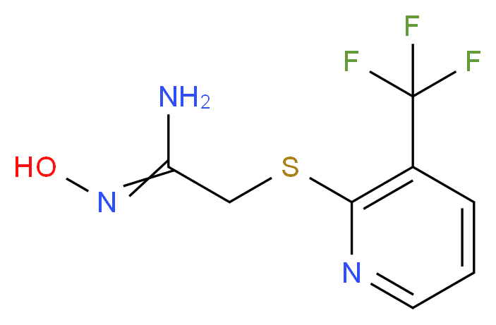 2-[3-(Trifluoromethyl)pyridin-2-ylthio]acetamide oxime_分子结构_CAS_)