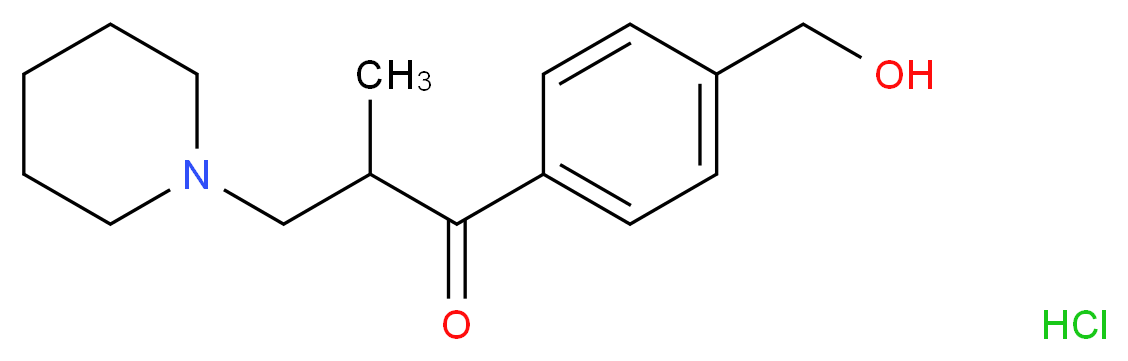 1-[4-(hydroxymethyl)phenyl]-2-methyl-3-(piperidin-1-yl)propan-1-one hydrochloride_分子结构_CAS_352233-14-8