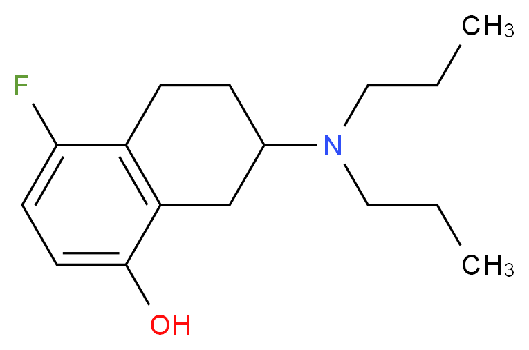 7-(dipropylamino)-4-fluoro-5,6,7,8-tetrahydronaphthalen-1-ol_分子结构_CAS_127126-22-1