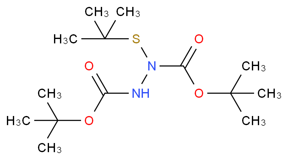 1-叔丁基硫代-1,2-肼二羧酸二叔丁酯_分子结构_CAS_84592-35-8)