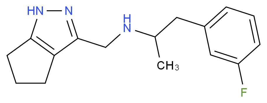 1-(3-fluorophenyl)-N-(1,4,5,6-tetrahydrocyclopenta[c]pyrazol-3-ylmethyl)propan-2-amine_分子结构_CAS_)
