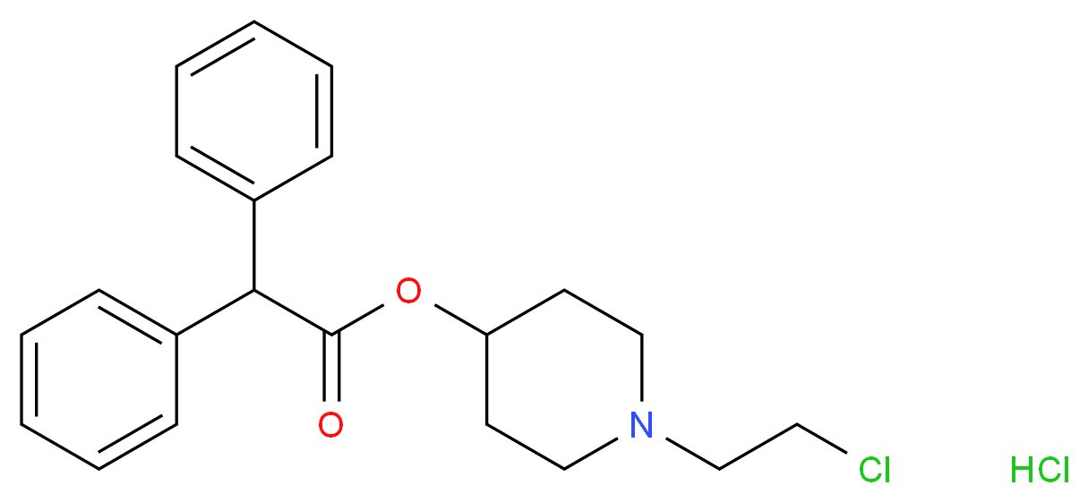 1-(2-chloroethyl)piperidin-4-yl 2,2-diphenylacetate hydrochloride_分子结构_CAS_130817-71-9