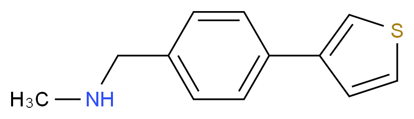 N-methyl-N-(4-thien-3-ylbenzyl)amine_分子结构_CAS_869901-17-7)