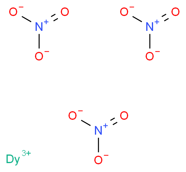 dysprosium(3+) ion tris(nitrooxidane)_分子结构_CAS_15698-00-7