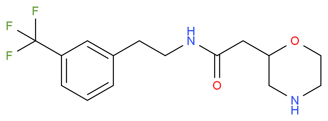 2-morpholin-2-yl-N-{2-[3-(trifluoromethyl)phenyl]ethyl}acetamide_分子结构_CAS_)