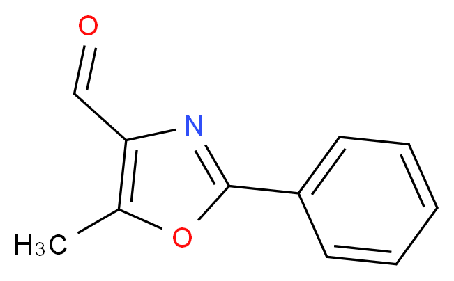 5-methyl-2-phenyl-1,3-oxazole-4-carbaldehyde_分子结构_CAS_70170-23-9