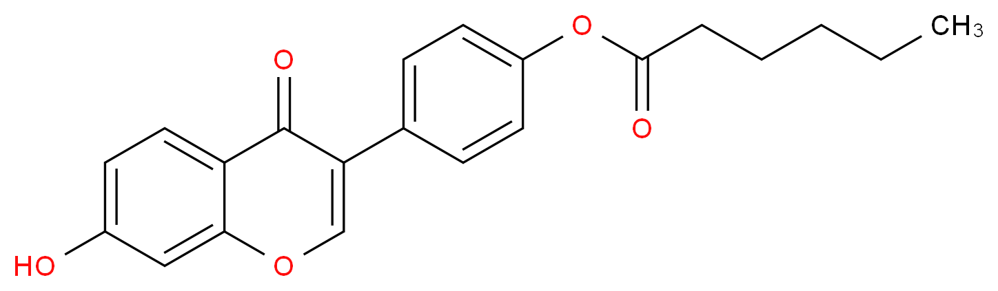 4-(7-hydroxy-4-oxo-4H-chromen-3-yl)phenyl hexanoate_分子结构_CAS_602329-51-1