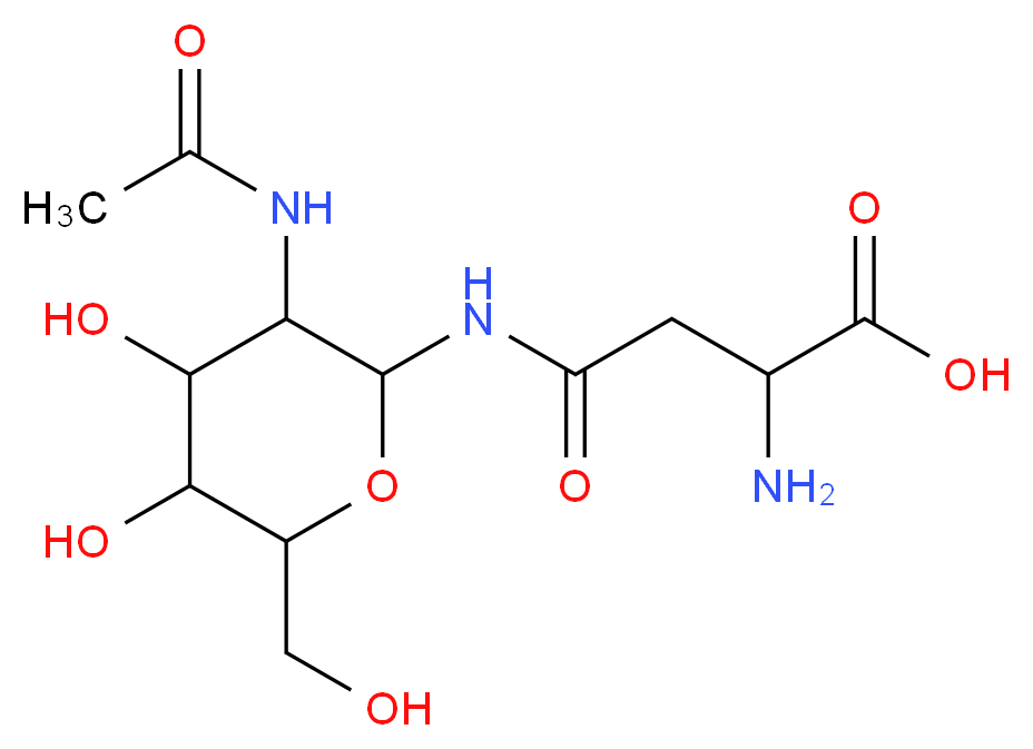 2-amino-3-{[3-acetamido-4,5-dihydroxy-6-(hydroxymethyl)oxan-2-yl]carbamoyl}propanoic acid_分子结构_CAS_2776-93-4