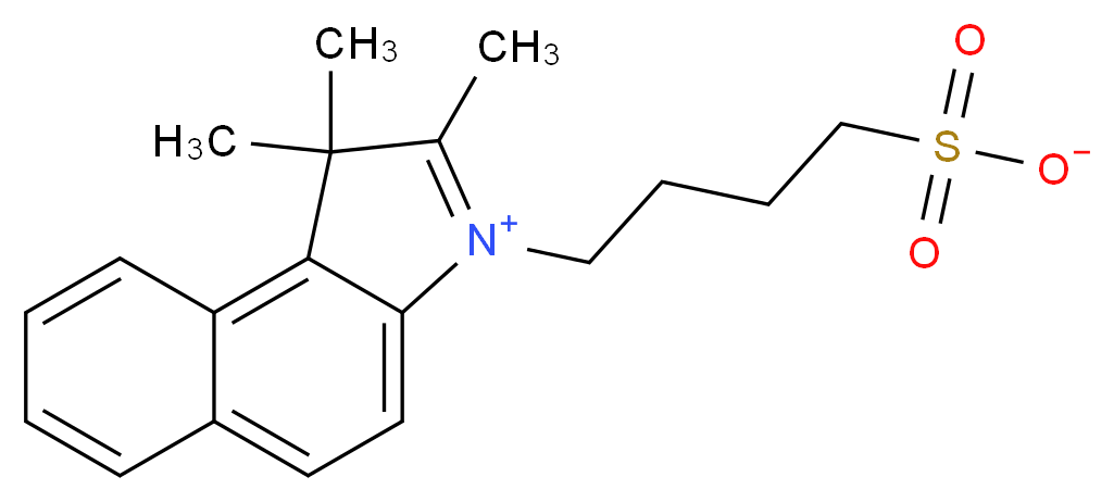 1,1,2-trimethyl-3-(4-sulfonatobutyl)-1H-benzo[e]indol-3-ium_分子结构_CAS_63149-24-6