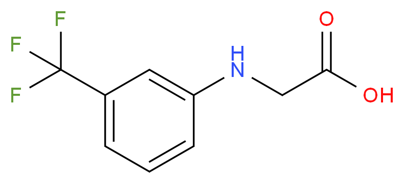 2-{[3-(trifluoromethyl)phenyl]amino}acetic acid_分子结构_CAS_)