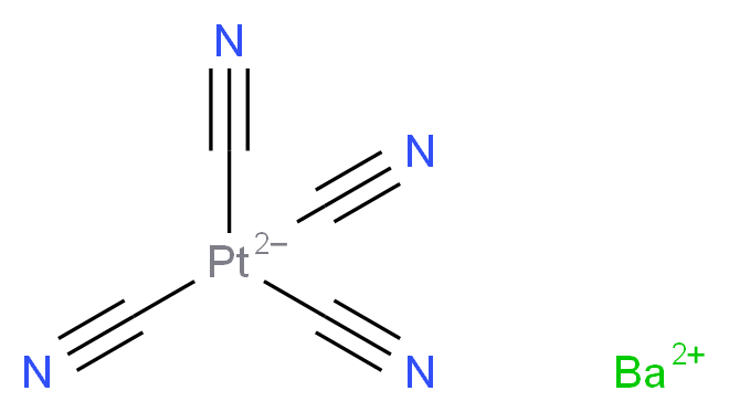 barium(2+) ion tetracyanoplatinumdiuide_分子结构_CAS_13755-32-3