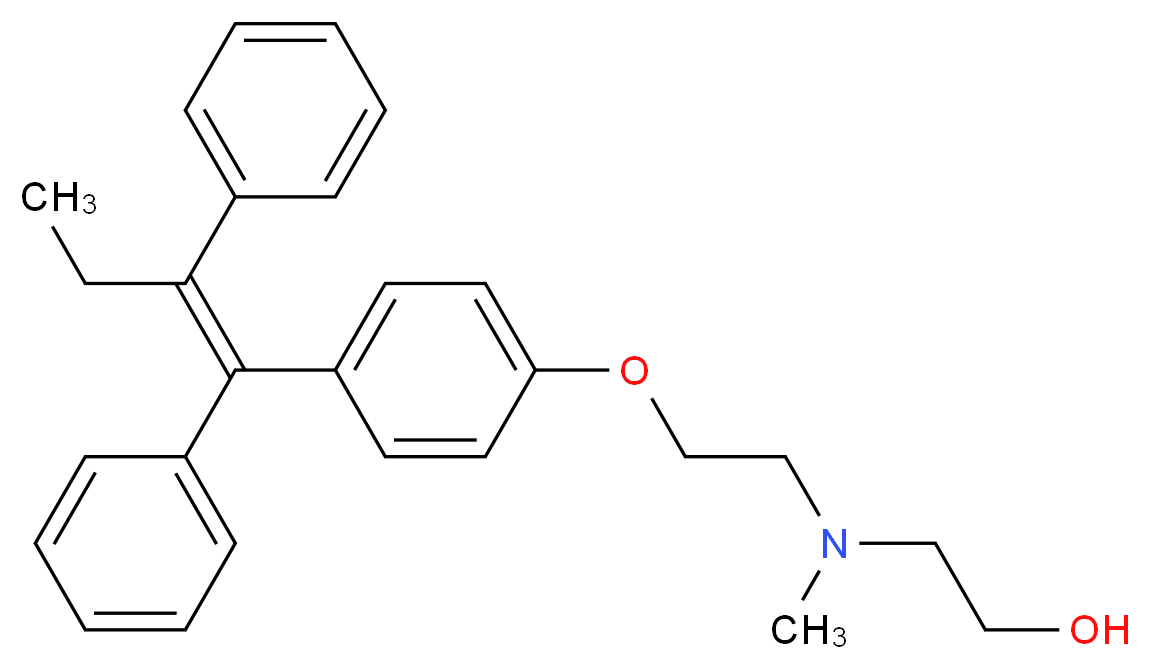 N-Methyl-N-(2-hydroxyethyl) Tamoxifen_分子结构_CAS_77214-91-6)