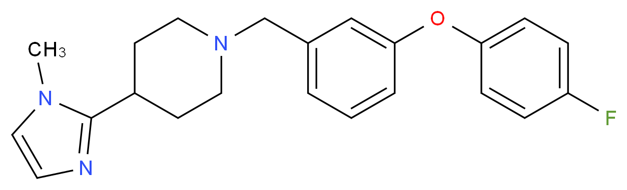 1-[3-(4-fluorophenoxy)benzyl]-4-(1-methyl-1H-imidazol-2-yl)piperidine_分子结构_CAS_)