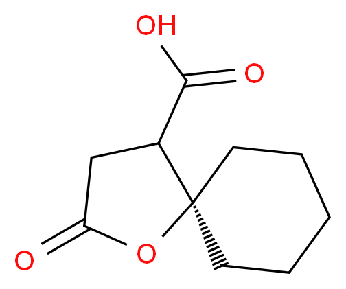 2-oxo-1-oxaspiro[4.5]decane-4-carboxylic acid_分子结构_CAS_2819-56-9)