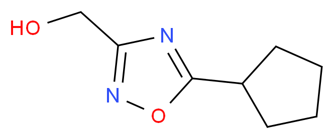 (5-cyclopentyl-1,2,4-oxadiazol-3-yl)methanol_分子结构_CAS_915920-03-5)