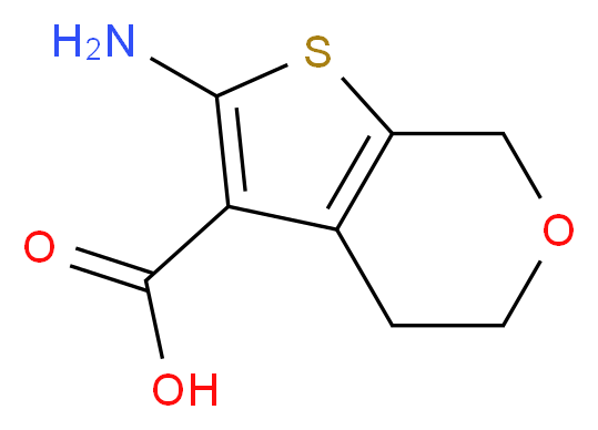 2-Amino-4,7-dihydro-5H-thieno[2,3-c]pyran-3-carboxylic acid_分子结构_CAS_923010-75-7)